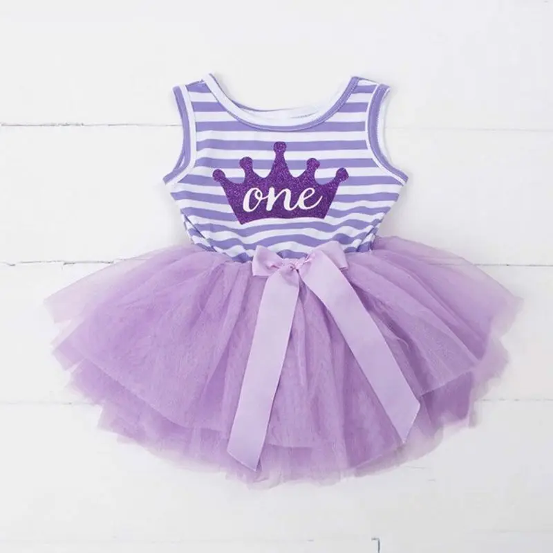 AG095 Purple 1 год на день рождения Платье для маленьких девочек летняя одежда для девочек одежда Dots для маленьких девочек в возрасте 1 года одежда для крещения vestido infantil - Цвет: AG095 Purple