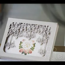 Cocostyles на заказ винтажный вырезанный лазером цветок Свадебное приглашение с украшением для классических Свадебные торжества