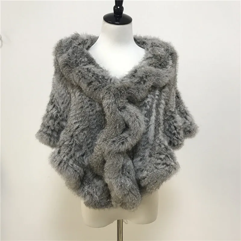 poncho rabbit fur