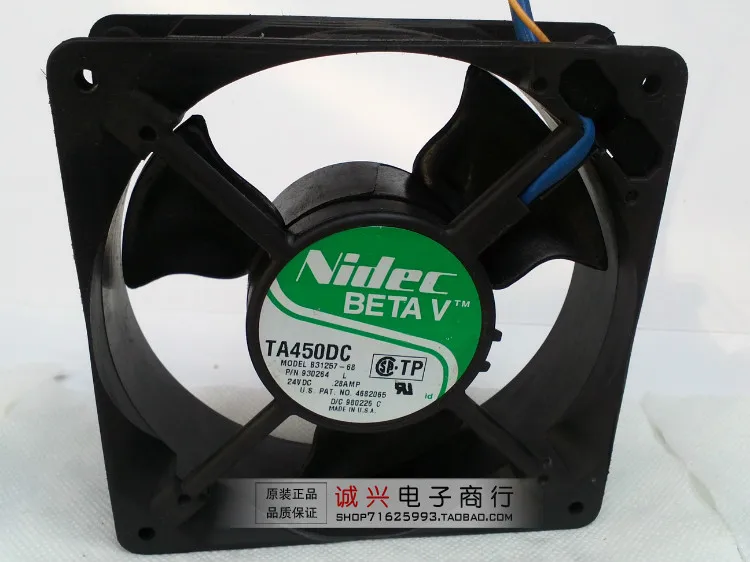 

For Nidec 12038 24v 0.28a 12cm inverter fan industrial machine b31257-68