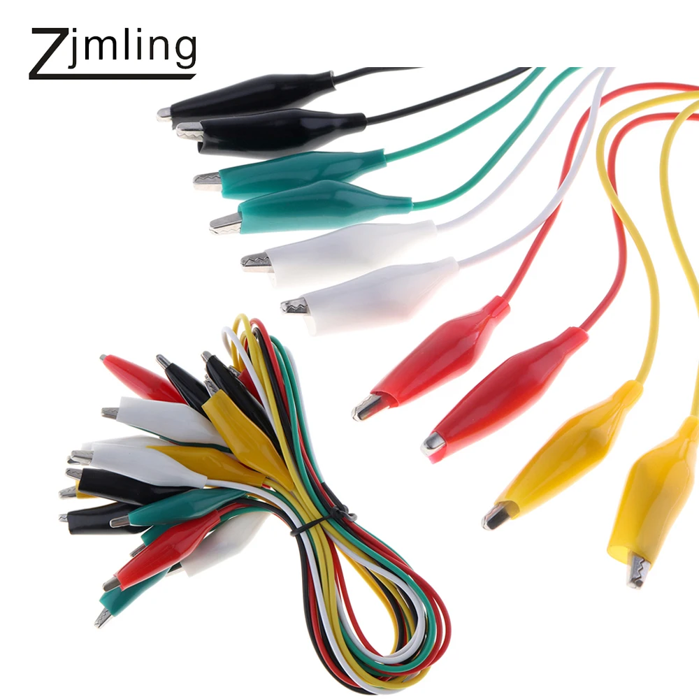 

10pcs Alligator Clip Clamps Electrical DIY Test Lead Double-ended Crocodile Clips Jumper Wire Cable for Testing Probe Meter