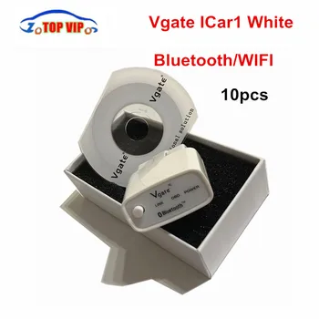

10pcs Vgate iCar1 ELM327 V2.1 Bluetooth 3.0 / iCar1 WIFI V2.1 with Switch OBD2 Diagnostic Scanner Support J1850 Protocol