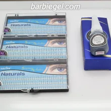 Лидер продаж, идеальный комплект для наращивания ресниц, 3 чехла, Накладные ресницы+ 1 шт., клей для ресниц, 1 комплект