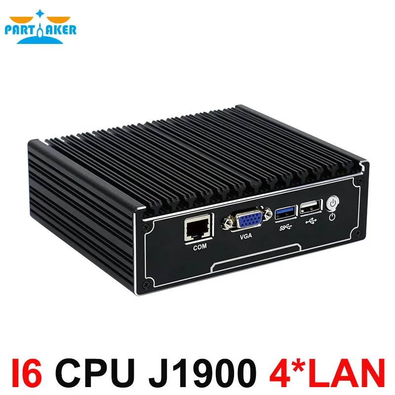 Брандмауэр микро с 4 портами LAN Intel Gigabit мини ПК| |