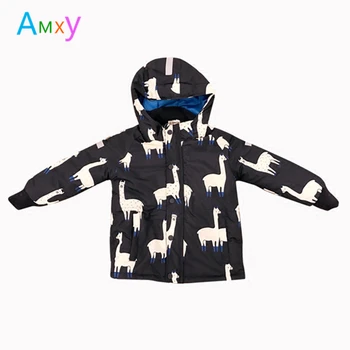 

2019 Winter Children Ski Snow Coat Jacket Kids Warm Thick Parkas For Girls Boys Alpaca Hooded Windproof Outerwear Baby Clothes