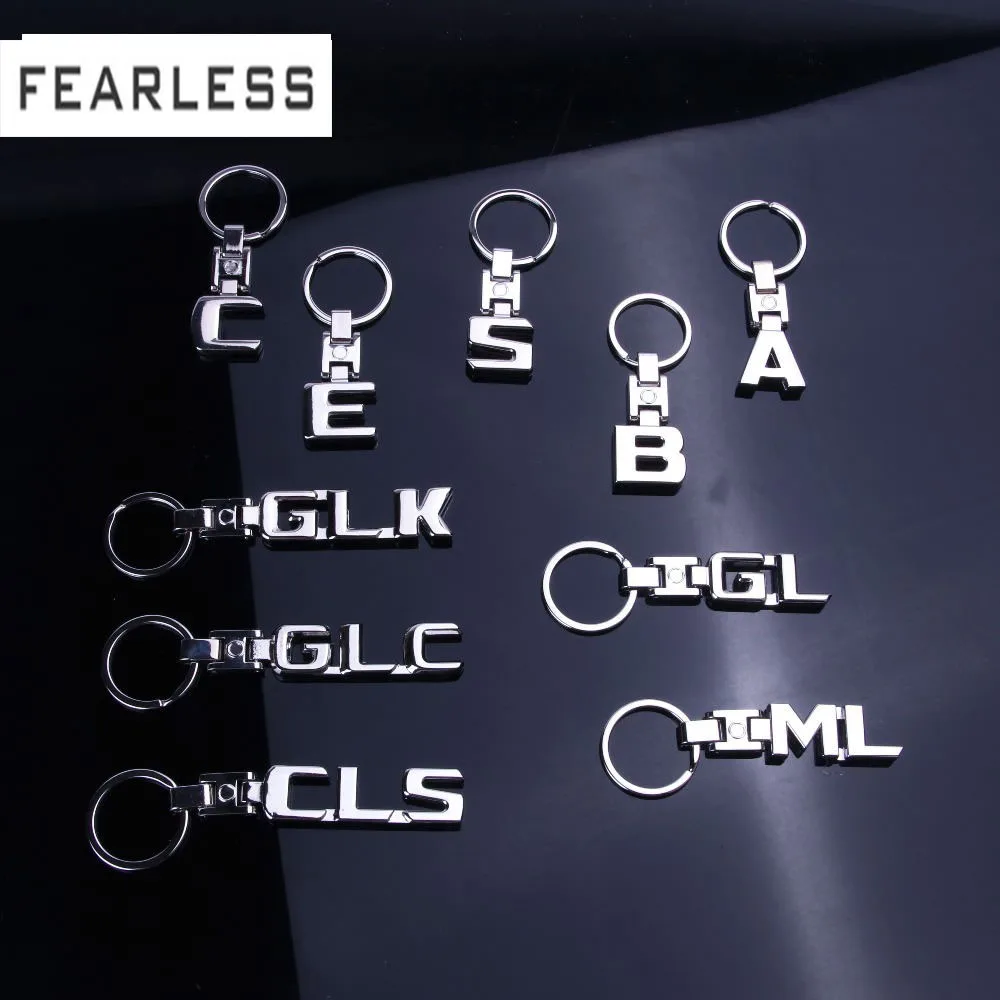

Key Rings For Mercedes Benz A B C E S R CLS GL GLK GLC ML SLK GLA GLE 3D Car Keychain Metal Keyring Key Chain Rings Keychains