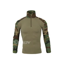 Мужская Уличная походная рубашка, Военная тактическая рубашка, Мужская камуфляжная футболка с длинным рукавом, для кемпинга, походов, быстросохнущая