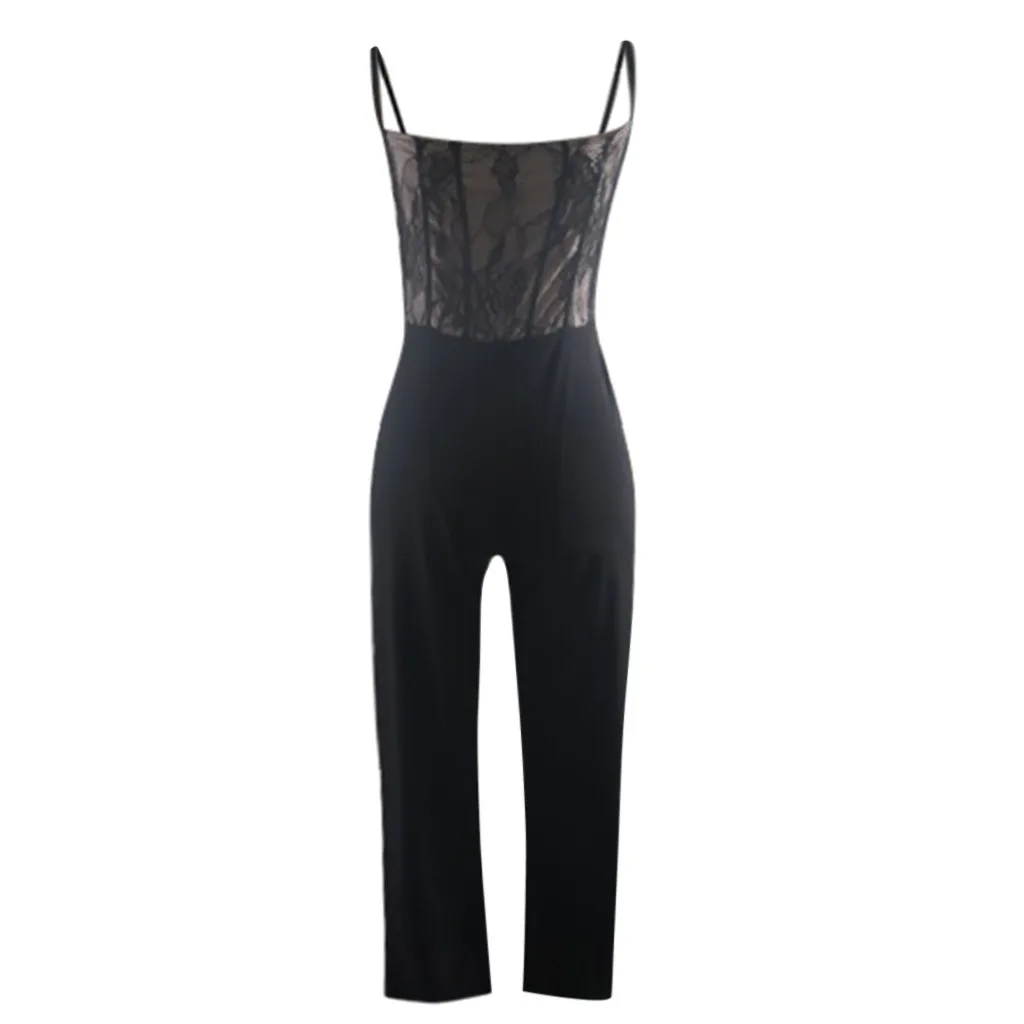 

2019 New Instyle splendid Women's Summer Fashion Sexy Suspenders Lace Jumpsuit Casual Shorts Ropa sexy de moda para mujer