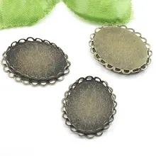 18*25 мм винтажная латунная овальная подвеска, карманные часы Базовая установка 1421020-1