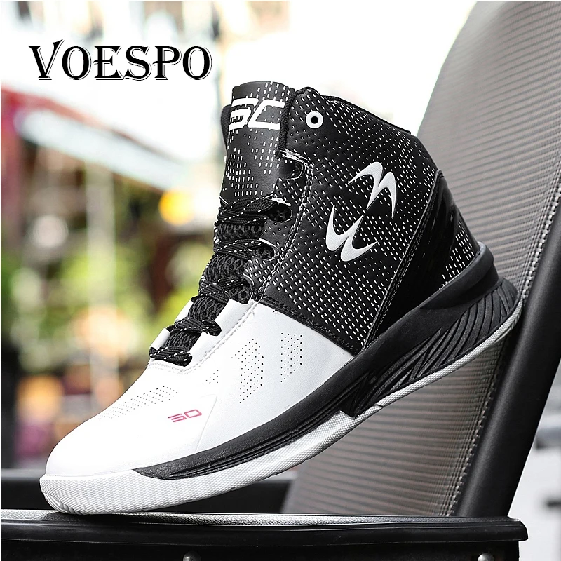 

New High Top Basketball Sneakers Men Boys Authentic Basketball Shoe Leather Black Blue Basketball Shoes Trainers