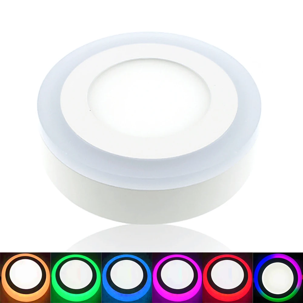 

5PCS LED panel light Round Square Recessed Lamp AC85V-260V 3W6W12W18W RGB Dual Color LED Light LED Ceiling Downlight Spot Lamp