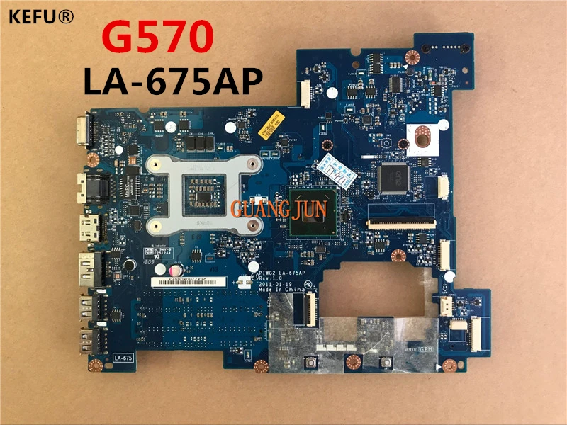 KEFU для Lenovo PIWG2 LA 675AP материнская плата ноутбука G570 протестирована|piwg2 la-675ap|laptop