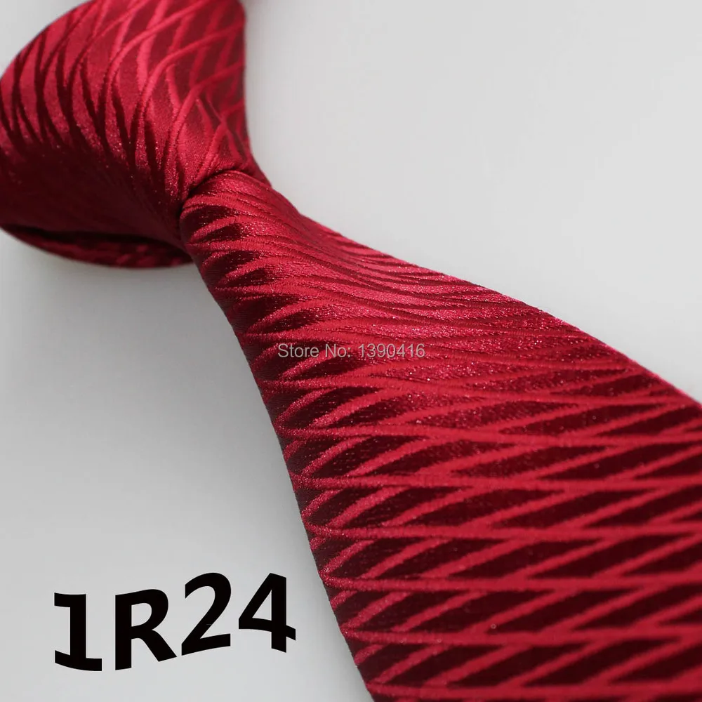 2015 Latest Style Mens Dress Tie Dark Red Deep Wine Grid Striped Design Wedding Dresses Prom