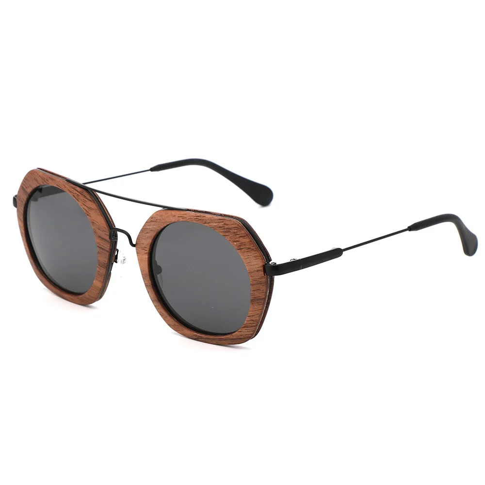 BerWer оптовая продажа Орех Деревянный бамбуковые поляризационные солнцезащитные очки дамы очки с пробковой случае