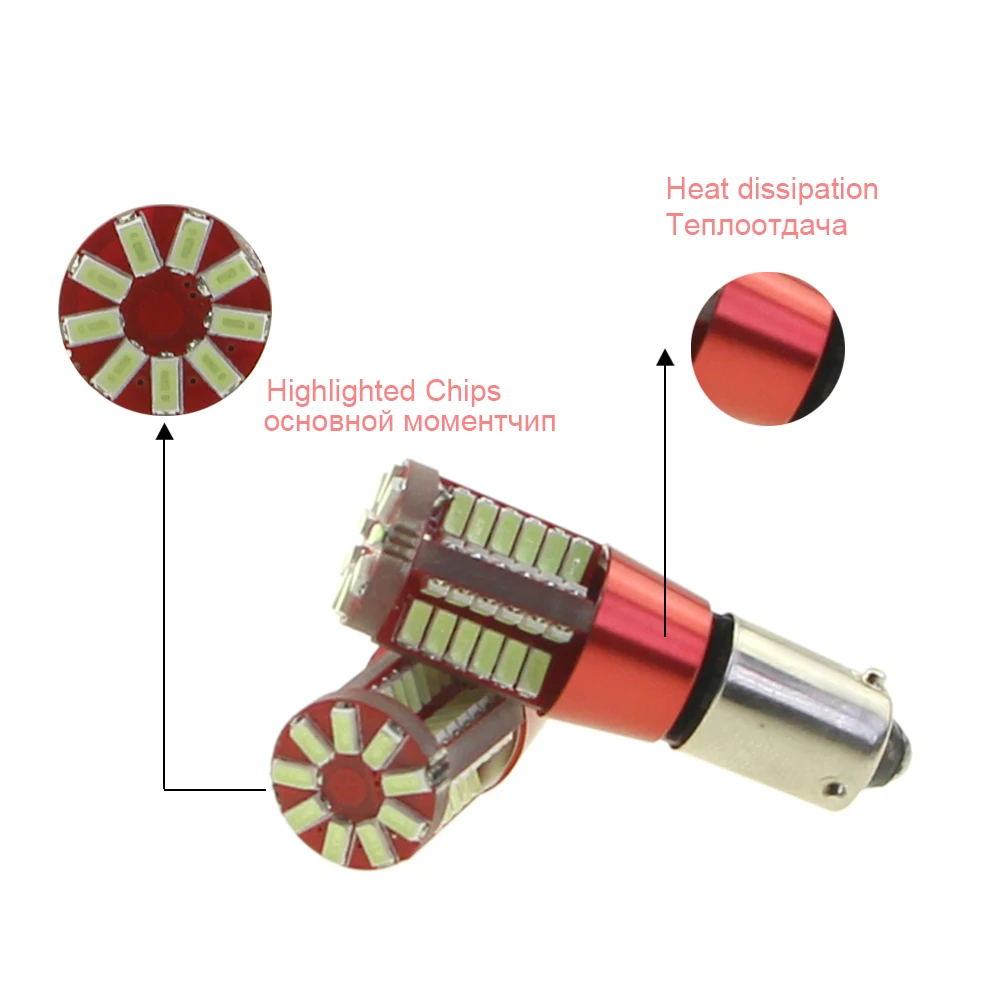 KEIN 2 шт. супер яркие H21W BAY9S BA9S BAX9S 57smd 3014 Светодиодный автомобильные габаритные огни
