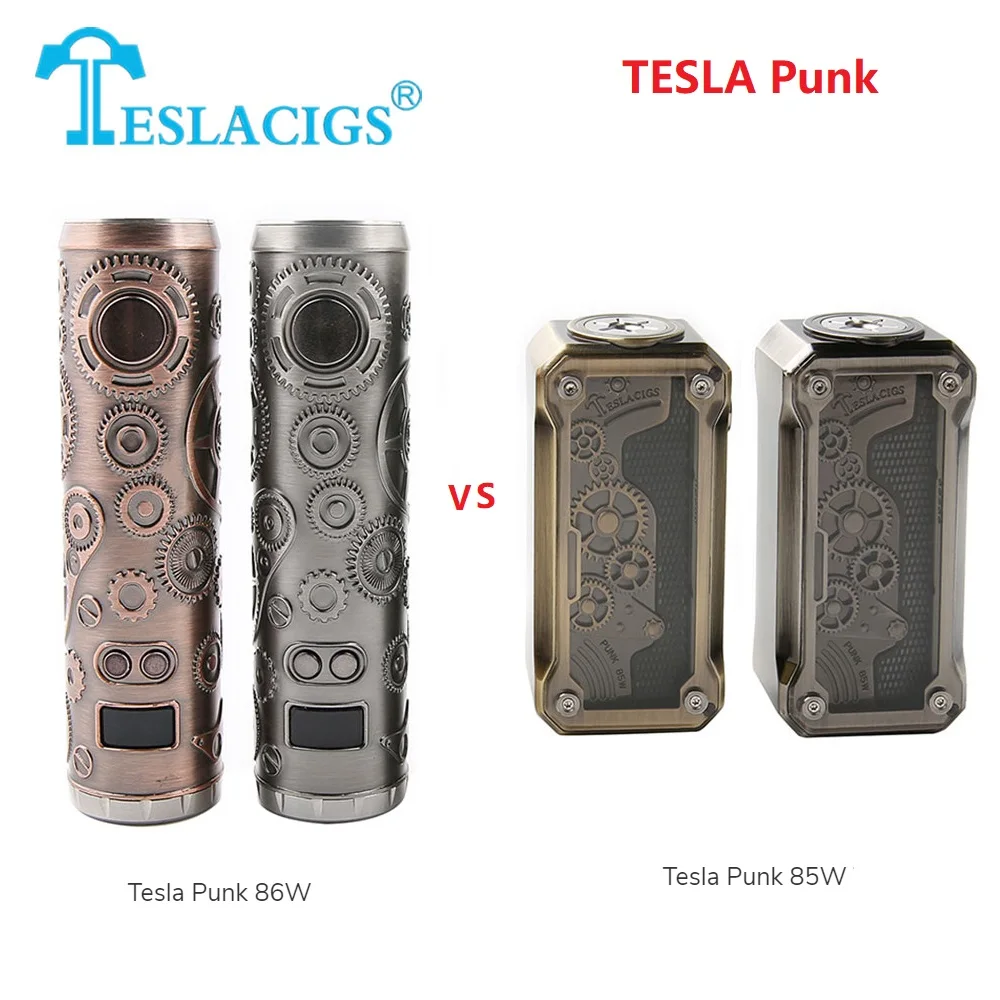 Популярный оригинальный Tesla Punk 86W Mod vs 85W Box питание от батареи 18650 резьба внешний