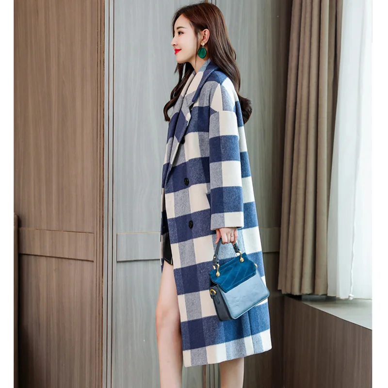 Brand Design Winter Coat Women Warm Cotton-padded Wool Coat Long Women's Cashmere Coat European Fashion Jacket Outwear