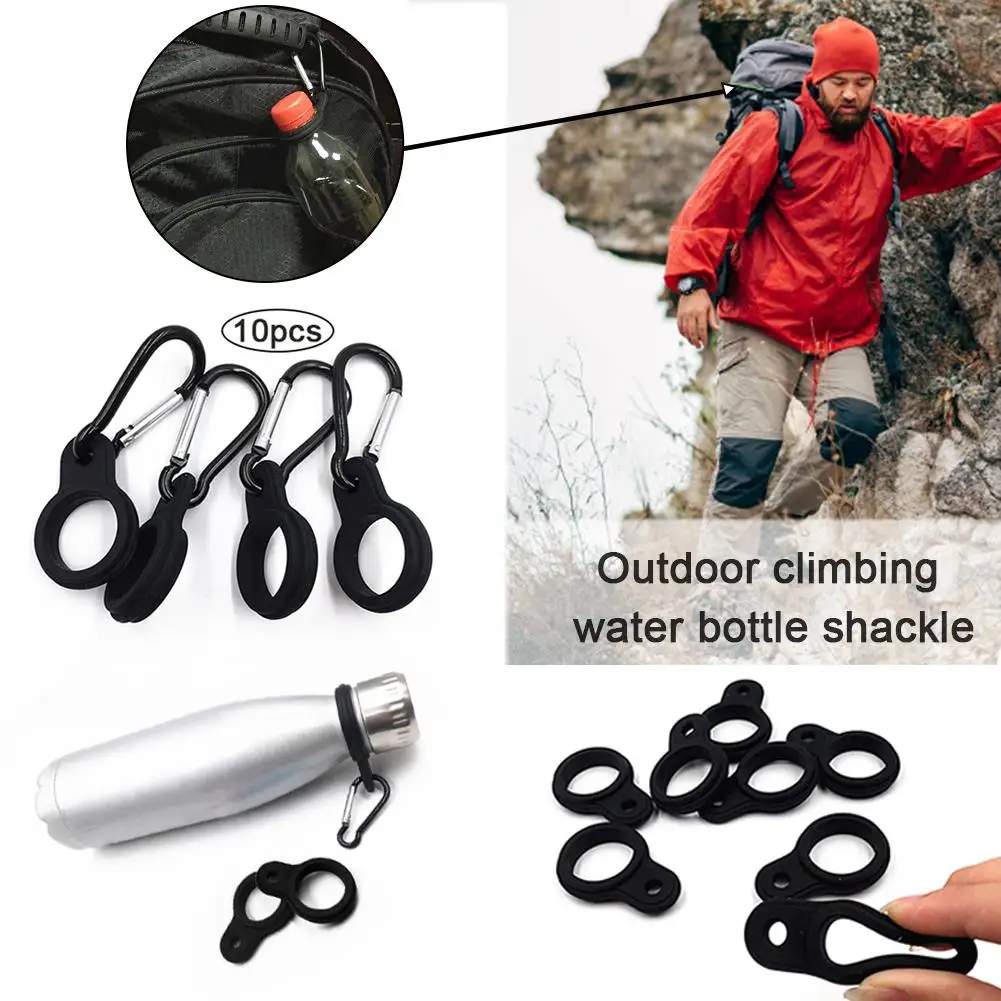 10 قطعة في الهواء الطلق تسلق المياه زجاجة شنق مشبك الرياضية الناقل Carabiners كليب لأنشطة الهواء الطلق تسلق الجبال اكسسوارات