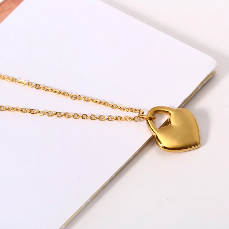 Серьги подвески женские с двойным сердцем из нержавеющей стали|necklace set|wedding necklace