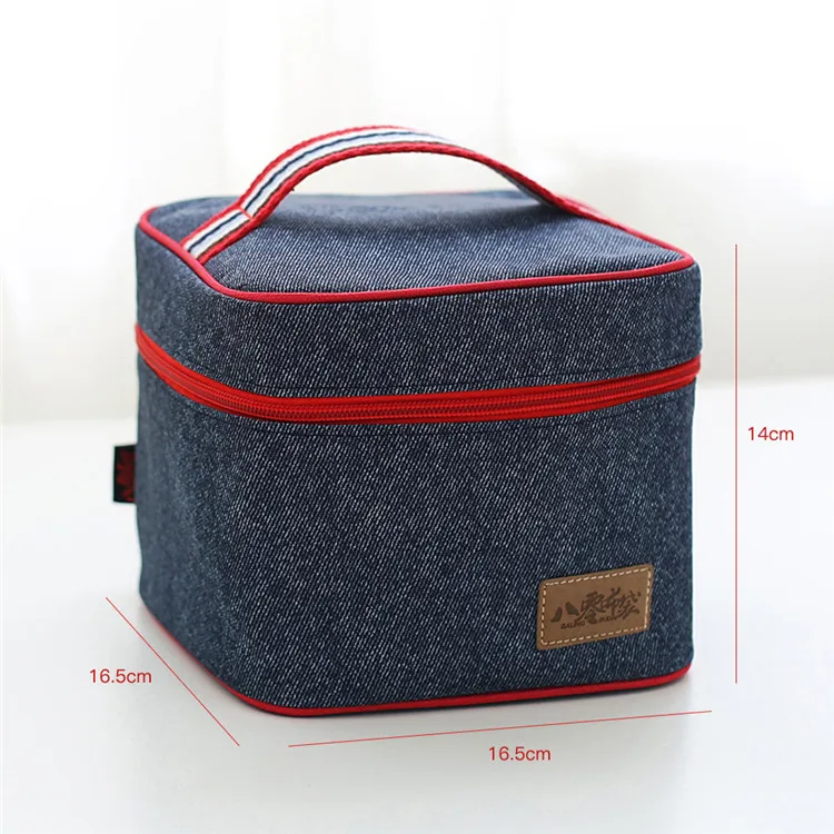 Сумка для ланча Термоизолированный Ланч-бокс большая сумка-охладитель Bento мешок ланч-контейнер школьные сумки для хранения еды - Цвет: 80040
