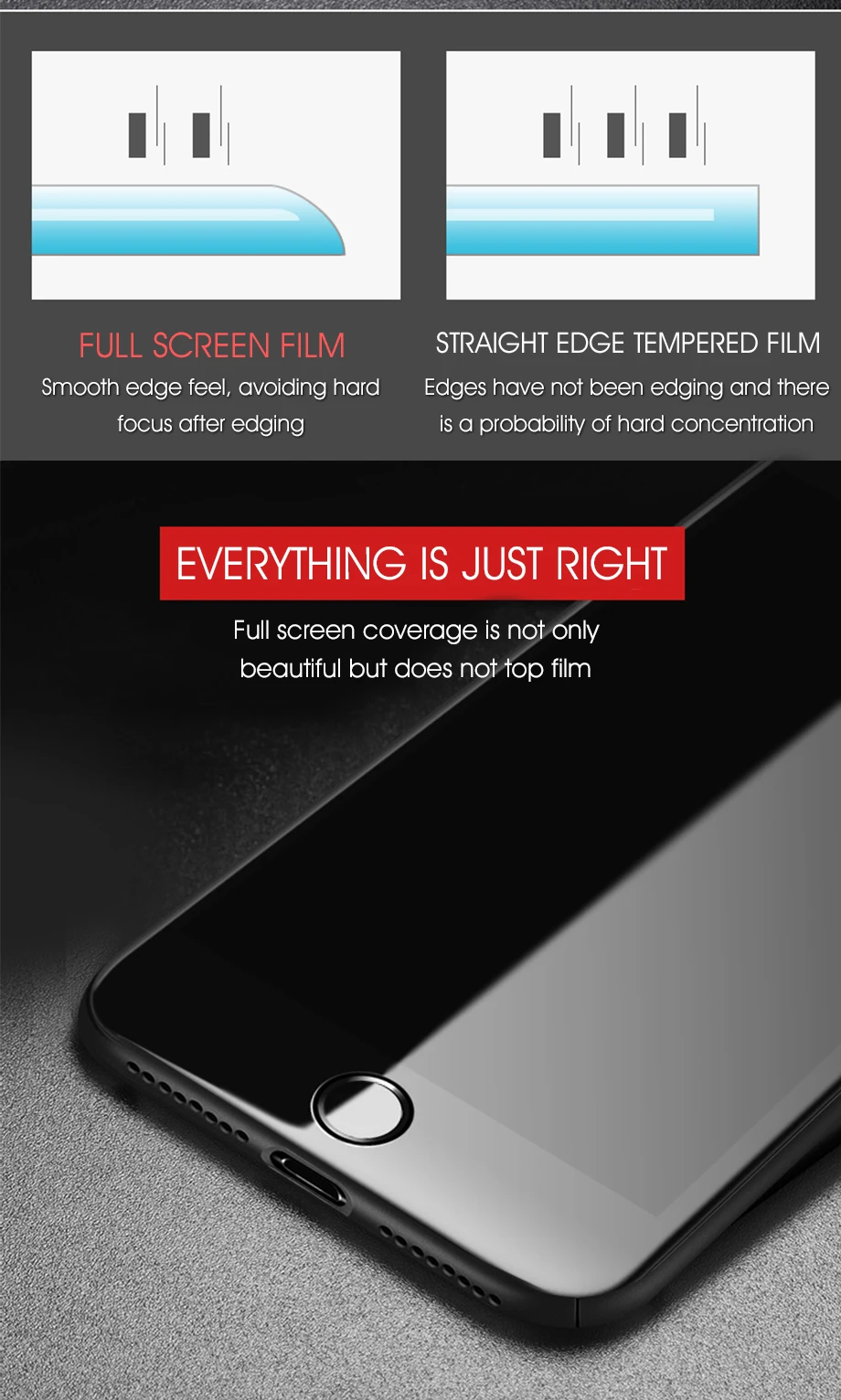 5D закаленное стекло для iPhone 6 6S Plus 7 8 X защита экрана защитное стекло изогнутые края для iPhone 8 7 Plus X пленка