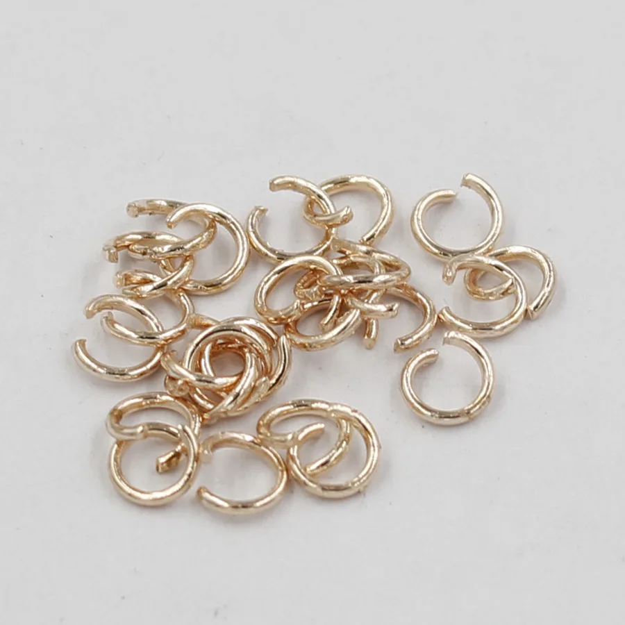 5mm 6mm Golden Rose Gold Stainless Steel Single Lap Jump Ring Connectors For Jewelry Making Diy Hand Made Hook Pendant Jewelry Findings