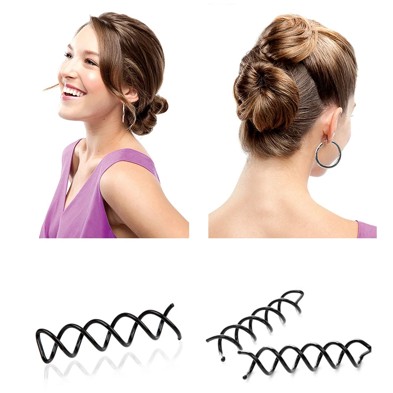 3Pcs Women Hair Braiding Tools Black Ring Hair Styling Tools Twist Styling Head Fashion To Weave Hairstyles Tool To Weave Braid