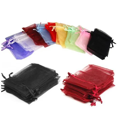 

HOT-108pcs drawsring Organza Jewelry Pouch Bags
