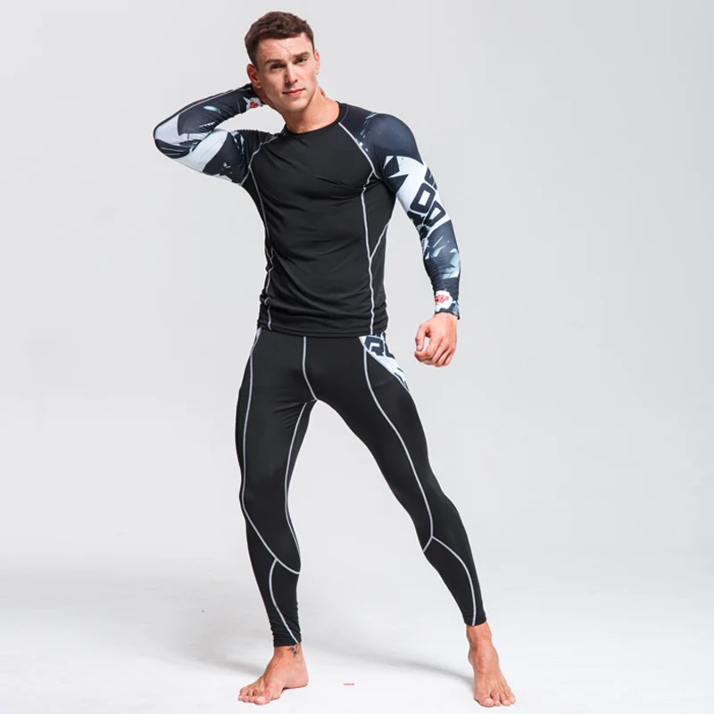 

Thermal Underwear Men's Suit New Winter Warm Sportswear Base Layer Fitness Tights Compression Running Suit Men's Brand Clothing