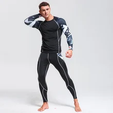 Thermal Underwear Men's Suit New Winter Warm Sportswear Base Layer Fitness Tights Compression Running Suit Men's Brand Clothing 
