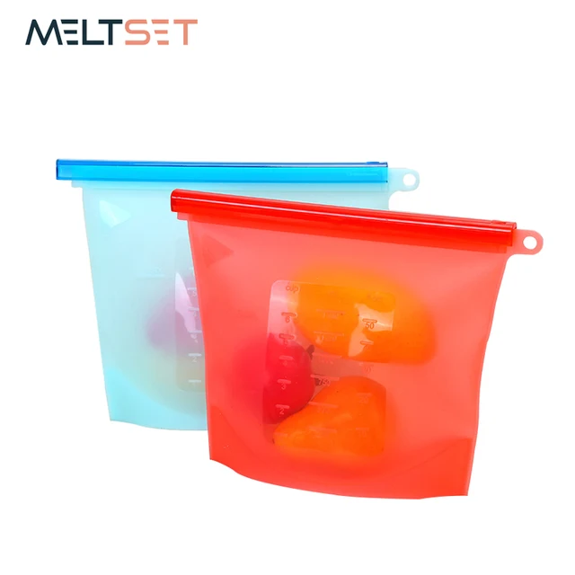 1500ml Reusable Silicone Fresh Bags Food Saver Sealing Bag 1500ml Reusable Silicone Fresh Bags Food Saver Sealing Bag Keeping Wraps Kitchen Fridge Storage