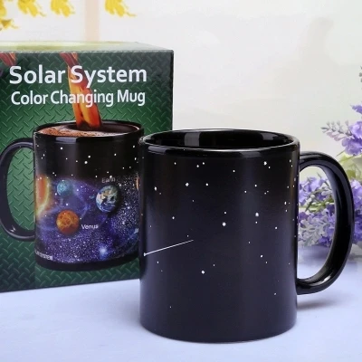 Новейший стиль Звездная солнечная система керамические кружки чашки Кружка с измененяющимся цветом кружки для кофе и молока друзья подарки Студенческая чашка для завтрака