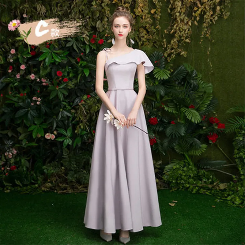 Beauty Emily элегантные длинные платья без бретелек для подружки невесты оборками шифон плиссированные вечерние платья для свадьбы vestido de dama de honor - Цвет: C