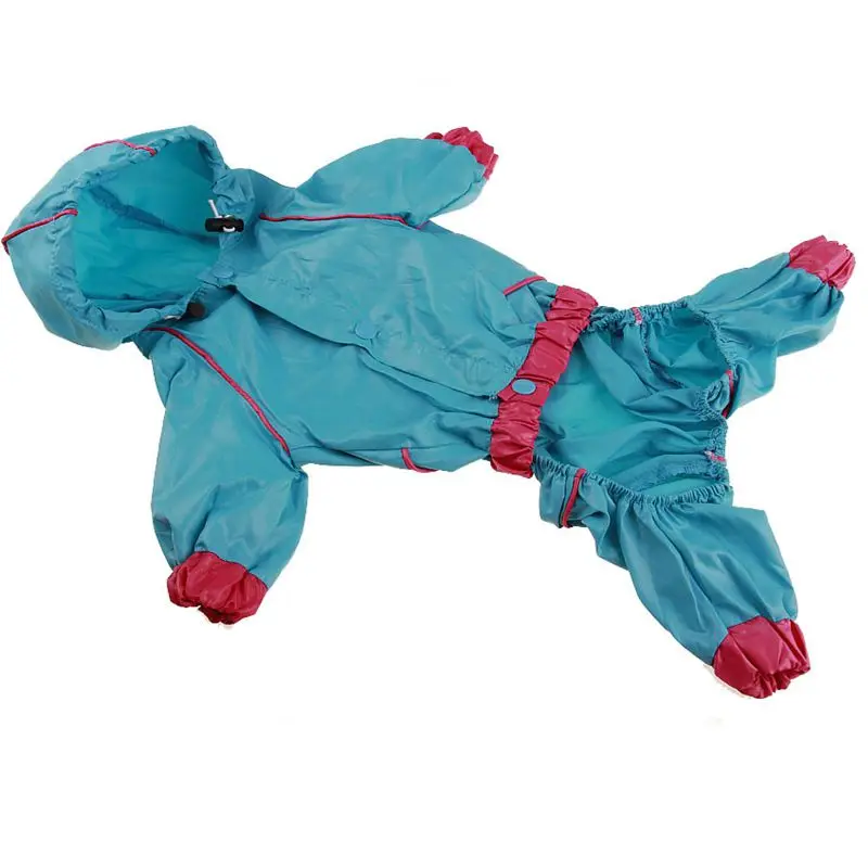 Открытый плащ с капюшоном для собак, щенков, летняя повседневная куртка на четыре ноги, водонепроницаемая ветровка, одежда для дождливой погоды для маленьких и средних собак - Цвет: Зеленый