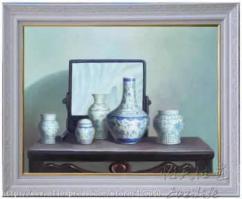 

Still Life porcelain chinaware Oil painting on canvas hight Quality Hand-painted Painting19