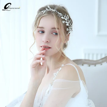 

New Girl's Leaf Headband Wedding Hair Accessories Bridal Hair Jewelry Hair Vine Crystal Ornament Headpiece Girl Headdress