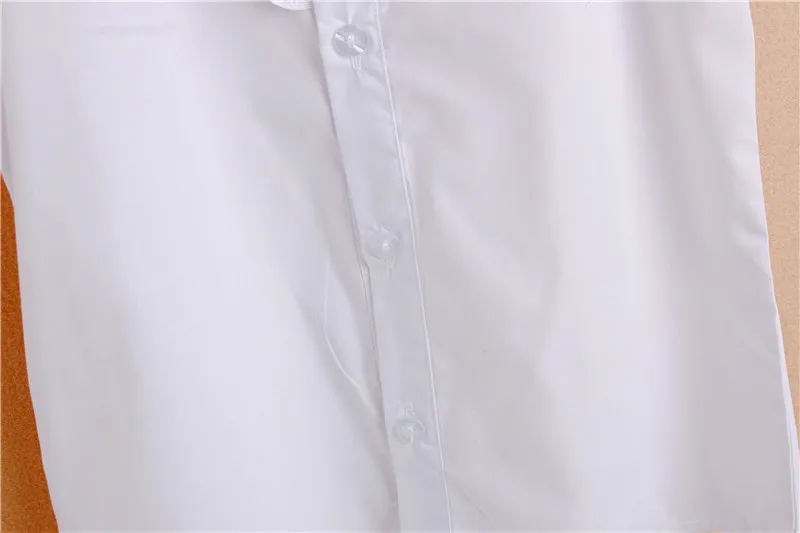 Повседневные весенне-осенние белые школьные рубашки для девочек; детская рубашка с длинными рукавами; детские блузки из хлопка; одежда для больших девочек