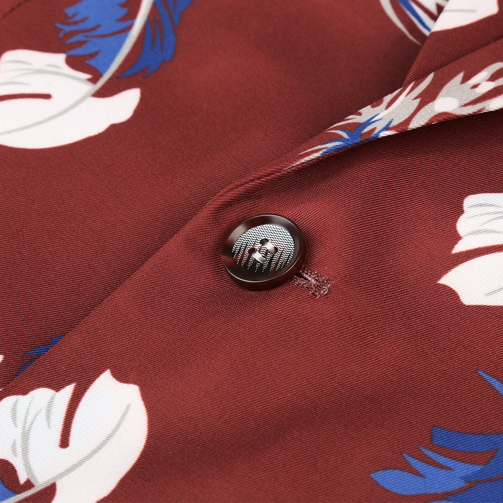 PAULKONTE Feather Print Mostly Male Blazer Fashion High Quality Tuindown Collar Slim Fit Business Party Wedding Man's Jacket