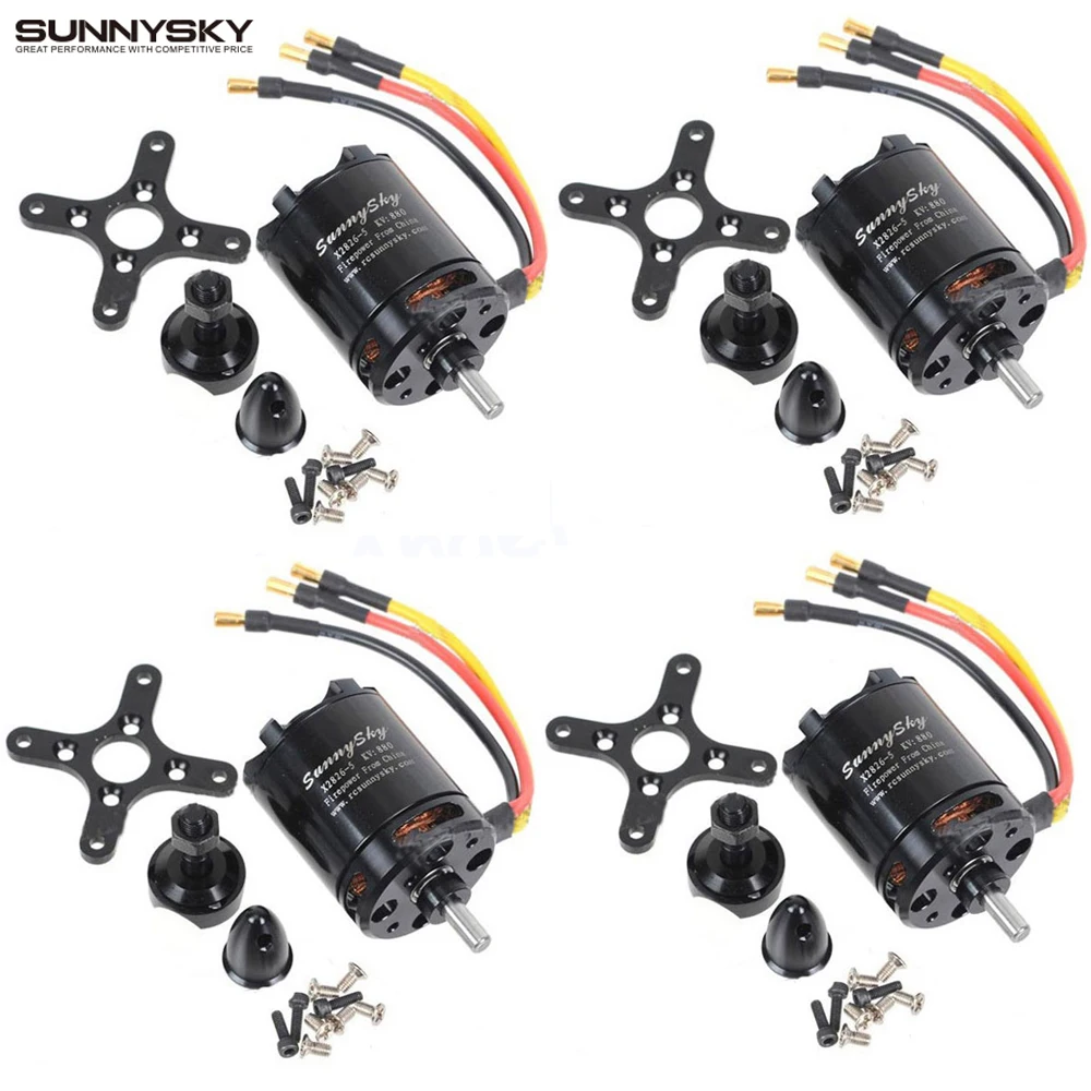 

4set/lot Original SunnySky X2826 550KV 740KV 880KV 1080KV Outrunner External Rotor Brushless Motor for RC Helicopter