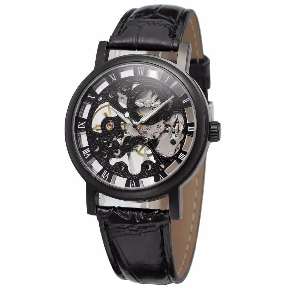 Famous Brand Luxury Fashion Casual Men Wind Up Mechanical Watch