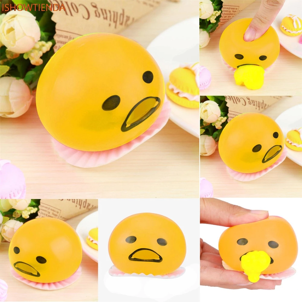 

Novelty Gag Toys Spitting Yolk Egg Prank Squeeze Stress Relief Toys Squeeze Toy Cure Stress Relief Reliever