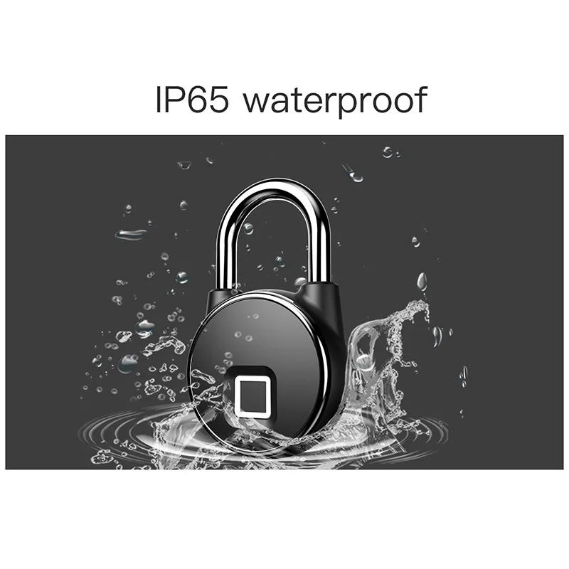 

BT Wifi Fingerprint Smart Lock Keyless Anti-Theft Padlock Phone APP Control MU