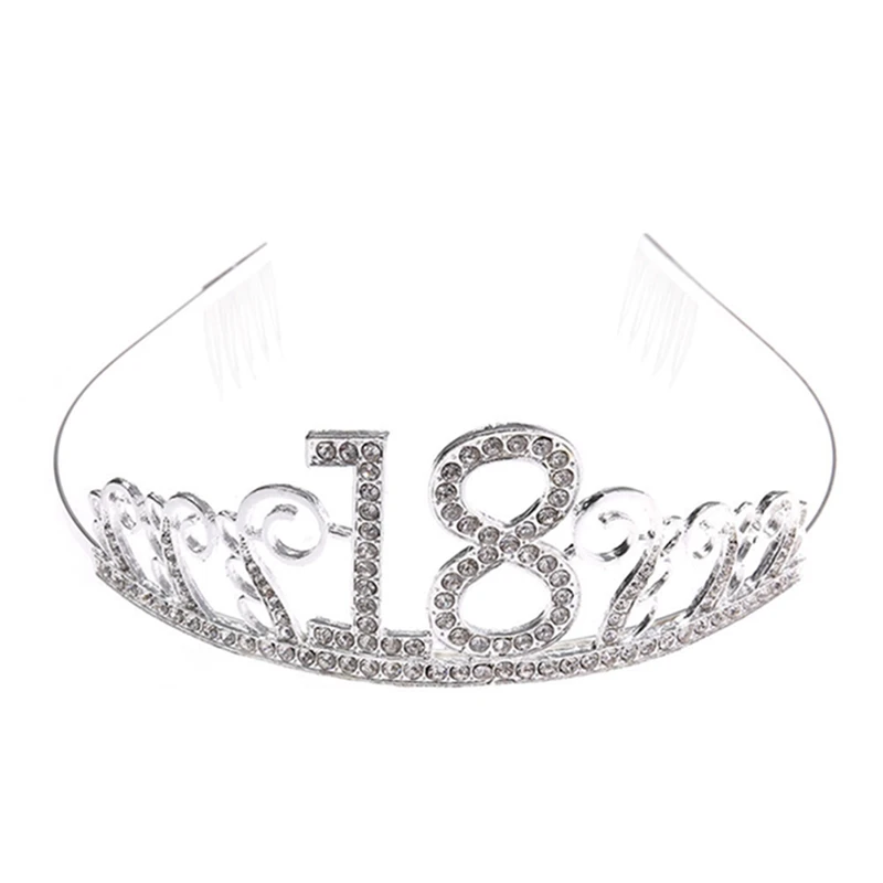 

Female Birthday Party Popular Ornaments Accessories 18 Years Old Crown Girl Princess Crown Birthday Decoration Crown Headwear