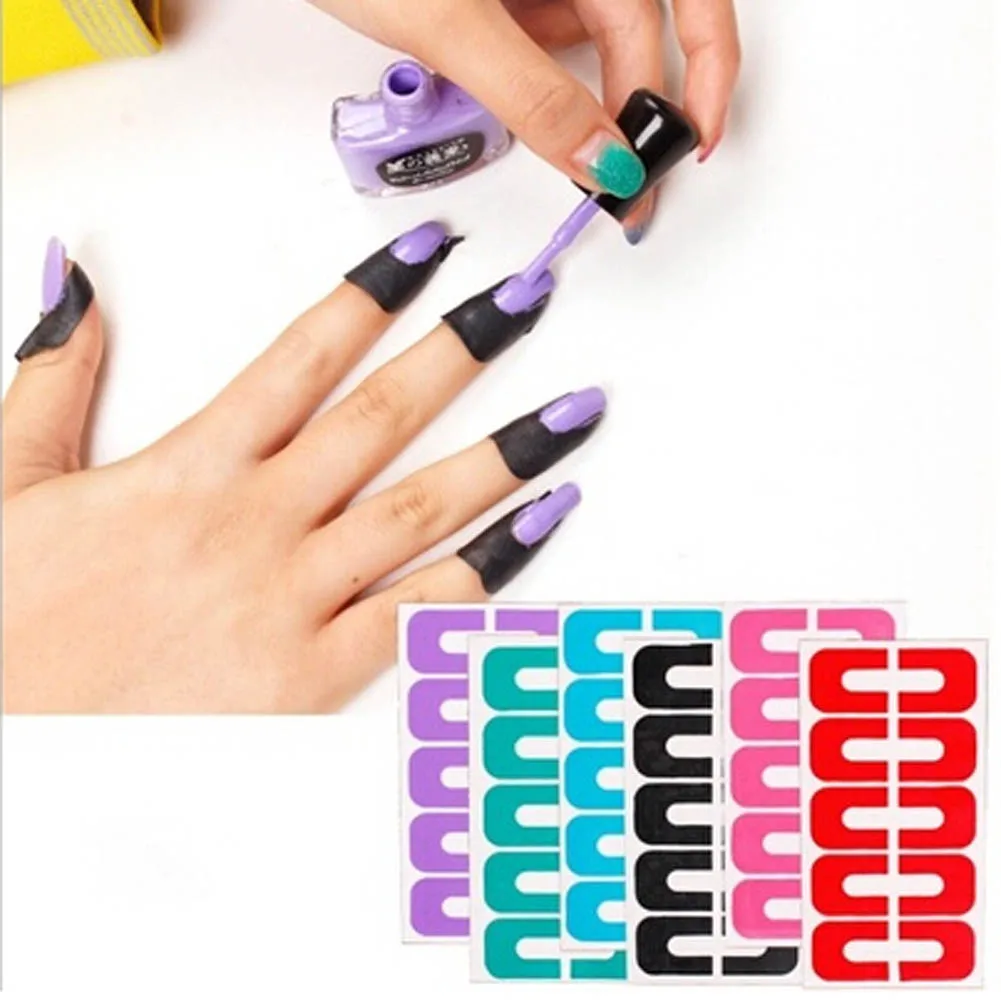 

1 pack Color Random Anti Overflow Glue Cream Gel Beauty Nail Polish Sticker Nail Art Nail Edge Sticker Tool