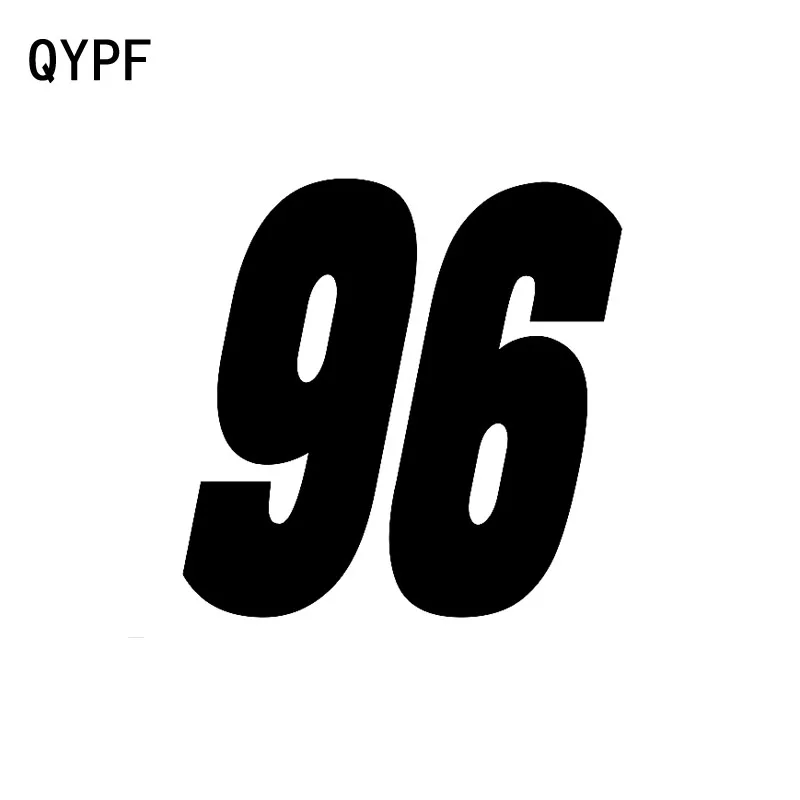 Виниловая наклейка QYPF 14 см * с модным номером 96 для стайлинга автомобиля
