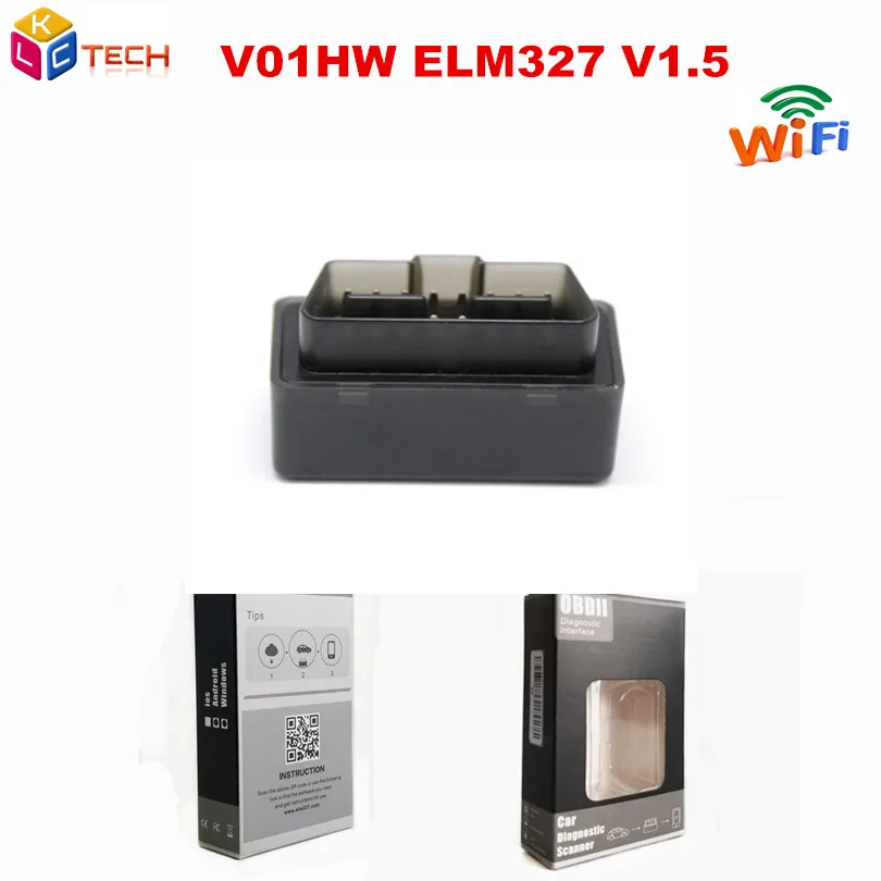 

50pcs WIFI elm327 v1.5 OBD2 Diagnostic Interface V01HW/V01HW-1 Scanner auto Tools Car Styling Code Reader OBDII for Android/IOS