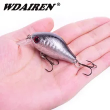 WDAIREN marka gerçekçi yüzen krank balıkçılık cazibesi 5.5cm 8g Pesca Wobbler yapay sert yem tiz kanca Crankbait mücadele