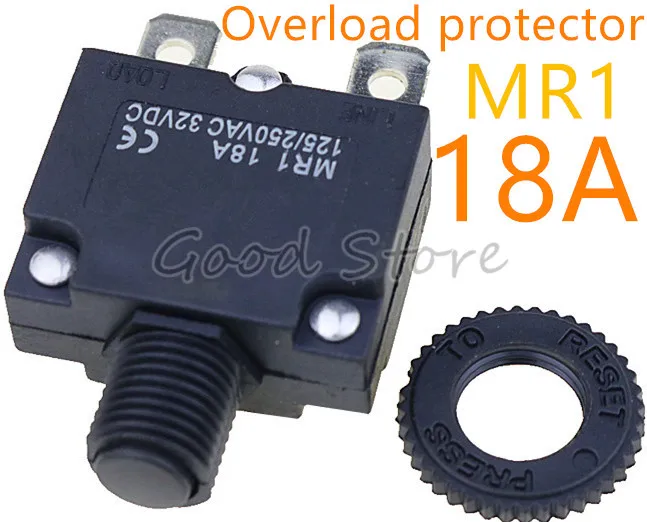 1pcsResetthermalswitchMR118A125250VAC32VDCoverloadprotection