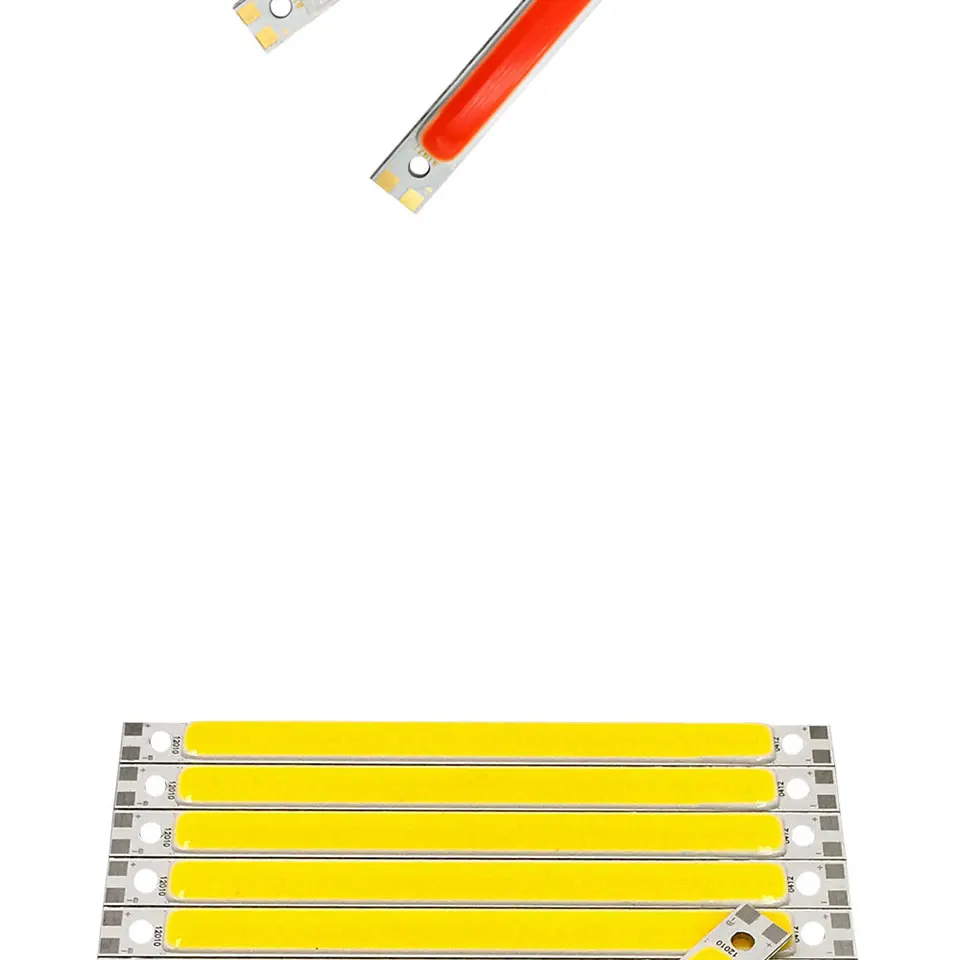120mm 4.72in LED Bar Light Strip COB Bulb 12V 7W 10W LED Lamp Green Blue Red White Emitting Colors 12010mm COB Chip (5)
