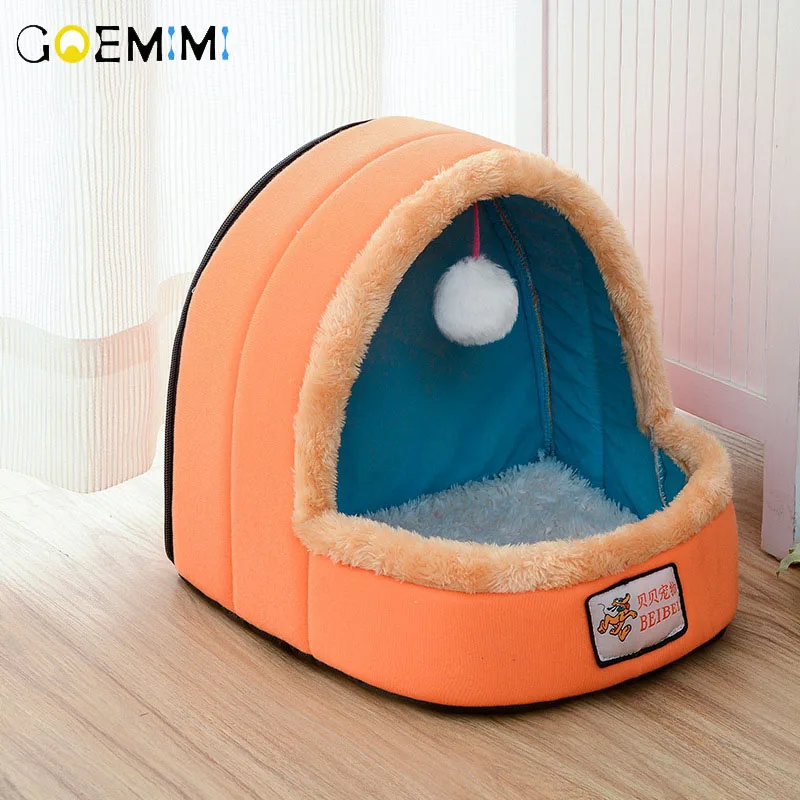 

Pet Bed Dog House Kennel Doggy Warm Cushion Basket for Small Medium Dogs Fashion Strawberry Cave Cat Tent Puppy Nest Mat